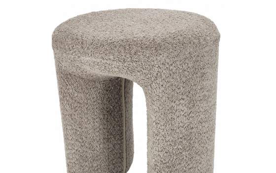 Taburete Actual Tapizado Rizo Suave Topo Serie Adestis