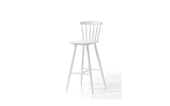 Taburete Alto Bar Madera de Haya Maciza Serie Palillos