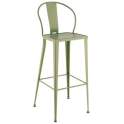 Taburete Alto Respaldo Bar de Forja Industrial Madera Alfamar