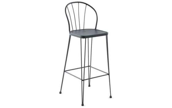 Taburete Alto Forja Respaldo industrial Actual Serie Alfamar
