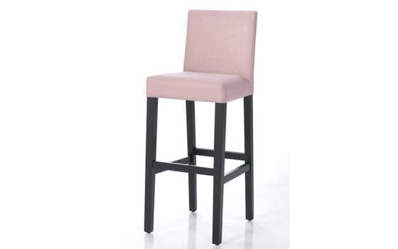 Taburete Bar Madera de Haya Tapizado Completo Serie Vary