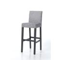 Taburete Bar Madera de Haya Tapizado Completo Serie Vary