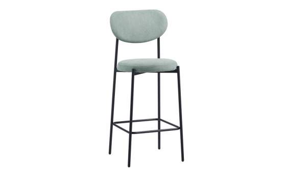 Taburete Bar Tapizado Turquesa Patas Metal Serie Maui Taburete Bar Tapizado Turquesa Patas Metal Serie Maui