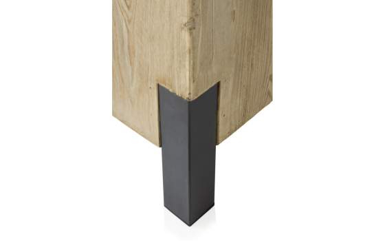 Taburete Estilo Industrial Madera Acero Serie Denisen