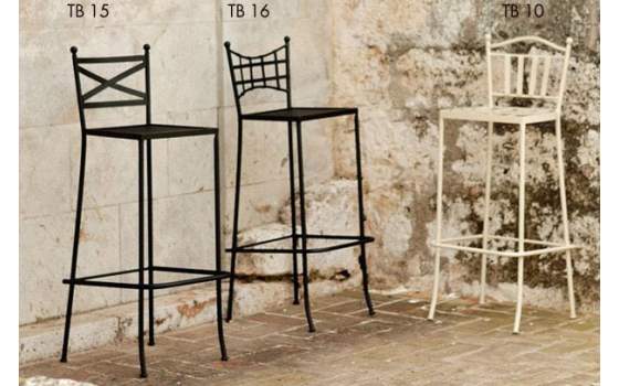 Taburete Forja Creta  Con Cojin