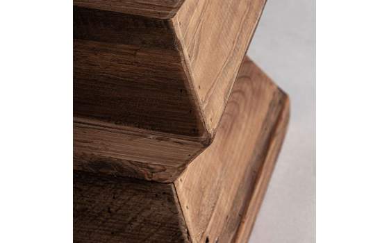 Taburete Madera Reciclada Estilo Rustico Serie Breive