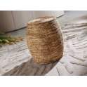 Taburete Puff Artesanal de Fibra Natural en Abaca