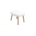 Taburete Tapizado Blanco Diseño Actual  Serie Kirk