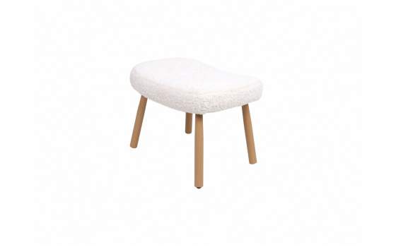 Taburete Tapizado Blanco Diseño Actual  Serie Kirk