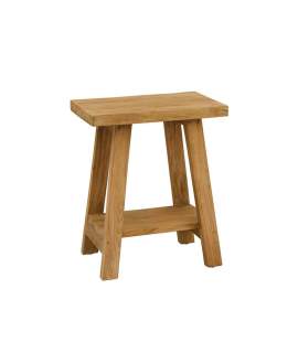 Taburete Teca Reciclada Natural Serie Alogny