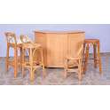 Taburete y Silla de Bar en Rattan y Rejilla Serie Asitans