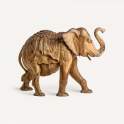 Talla en Madera Maciza Tropical de Elefante Serie Animales Talla en Madera Maciza Tropical de Elefante Serie Animales