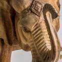 Talla en Madera Maciza Tropical de Elefante Serie Animales Talla en Madera Maciza Tropical de Elefante Serie Animales