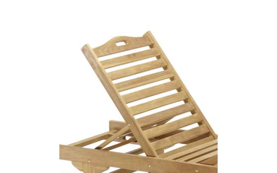 Tumbona Articulada Jardin Madera Teca con Ruedas Snick Tumbona Articulada Jardin Madera Teca con Ruedas Snick