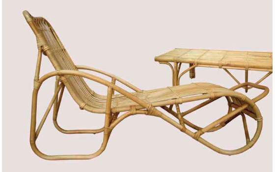 Tumbona de Rattan Natural Alimo