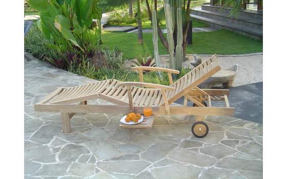 Tumbona Jardin Teka Articulada con Brazos Serie Acuateak