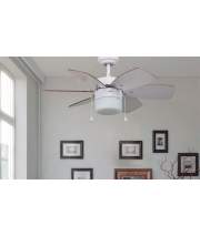 Ventilador Blanco Nogal Palas Reversibles