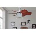 Ventilador Blanco Nogal Palas Reversibles