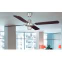 Ventilador Cromo Satinado  Palas Wengue