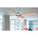 Ventilador Cromo Satinado  Palas Wengue