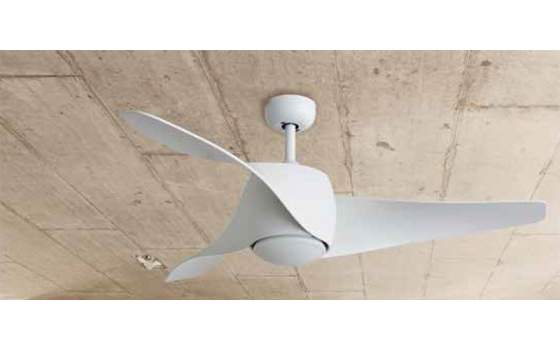 Ventilador de Techo 3 Palas Blanco Moderno con Mando