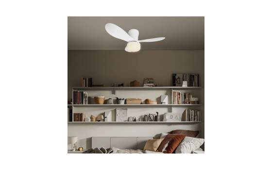 Ventilador de Techo 3 Palas Led Blanco Serie Bris