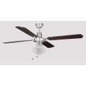 Ventilador de Techo 4 Palas Cromo con Luz