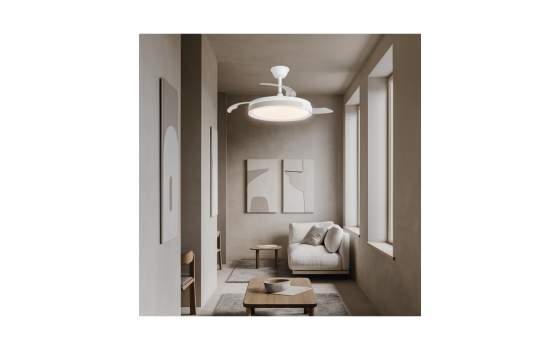 Ventilador de Techo Beige Moderno LED Motor DC Serie Samana