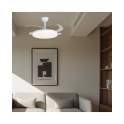 Ventilador de Techo Blanco Luz de Led 4 palas Serie Creta