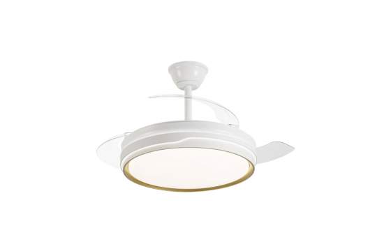 Ventilador de Techo Blanco-Oro Moderno LED Motor DC Serie Lima