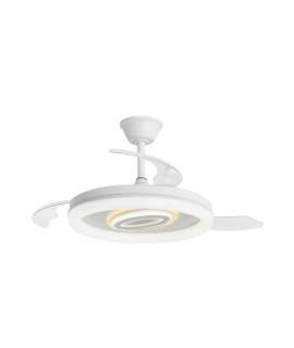 Ventilador de Techo Blanco y Gris con Aspas Retractiles Bribon