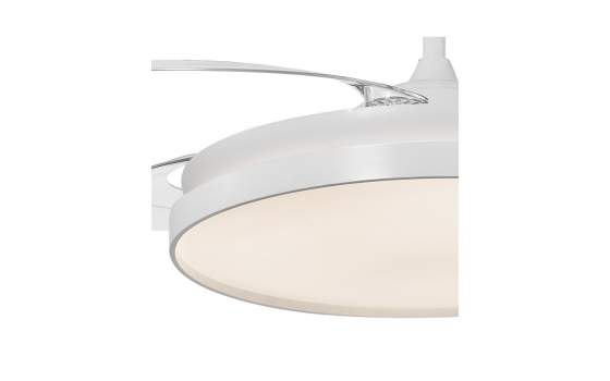 Ventilador de Techo Modernista Led 5 Palas Blanco Serie Henry