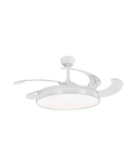 Ventilador de Techo Modernista Led 5 Palas Blanco Serie Henry