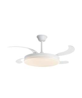 Ventilador de Techo Modernista Led Blanco Serie Ecos