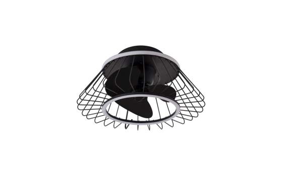 Ventilador de Techo Modernista Led Negro Serie Malabo