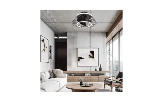 Ventilador de Techo Modernista Led Negro Serie Malabo