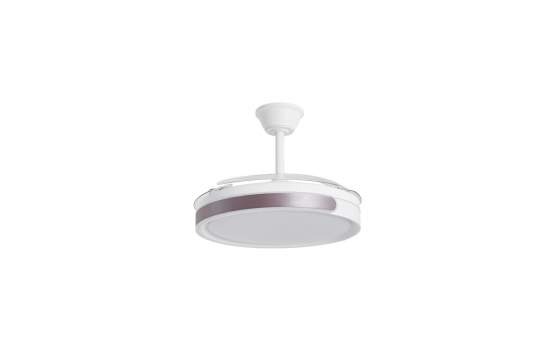 Ventilador de Techo Moderno LED Motor DC Blanco-Cafe Samana