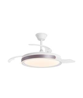 Ventilador de Techo Moderno LED Motor DC Blanco-Cafe Samana