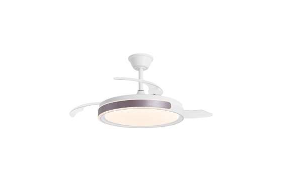 Ventilador de Techo Moderno LED Motor DC Blanco-Cafe Samana