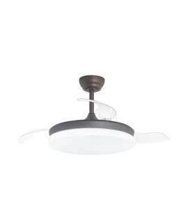 Ventilador de Techo Moderno LED Motor DC Cafe Serie Malta