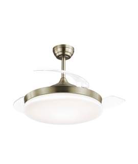 Ventilador de Techo Moderno LED Motor DC Cuero Serie Malta