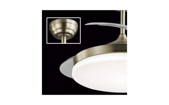 Ventilador de Techo Moderno LED Motor DC Cuero Serie Malta