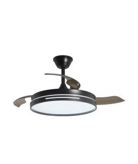 Ventilador de techo Negro con Led 3 Palas 107 cm Serie Togog