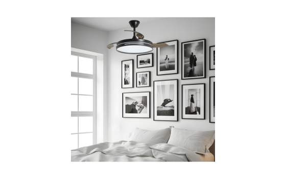 Ventilador de techo Negro con Led Palas de 91 Serie Togog