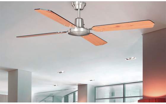 Ventilador Grande Cromo Palas Reversibles
