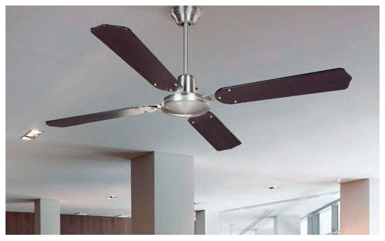 Ventilador Grande Cromo Palas Reversibles
