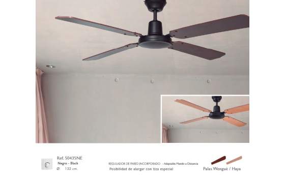 Ventilador Negro Palas Reversibles