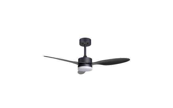 Ventilador Techo 3 Palas 106 cm Negro Luz Serie Valcano