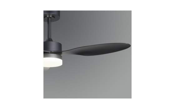 Ventilador Techo 3 Palas 106 cm Negro Luz Serie Valcano