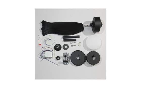 Ventilador Techo 3 Palas 106 cm Negro Luz Serie Valcano